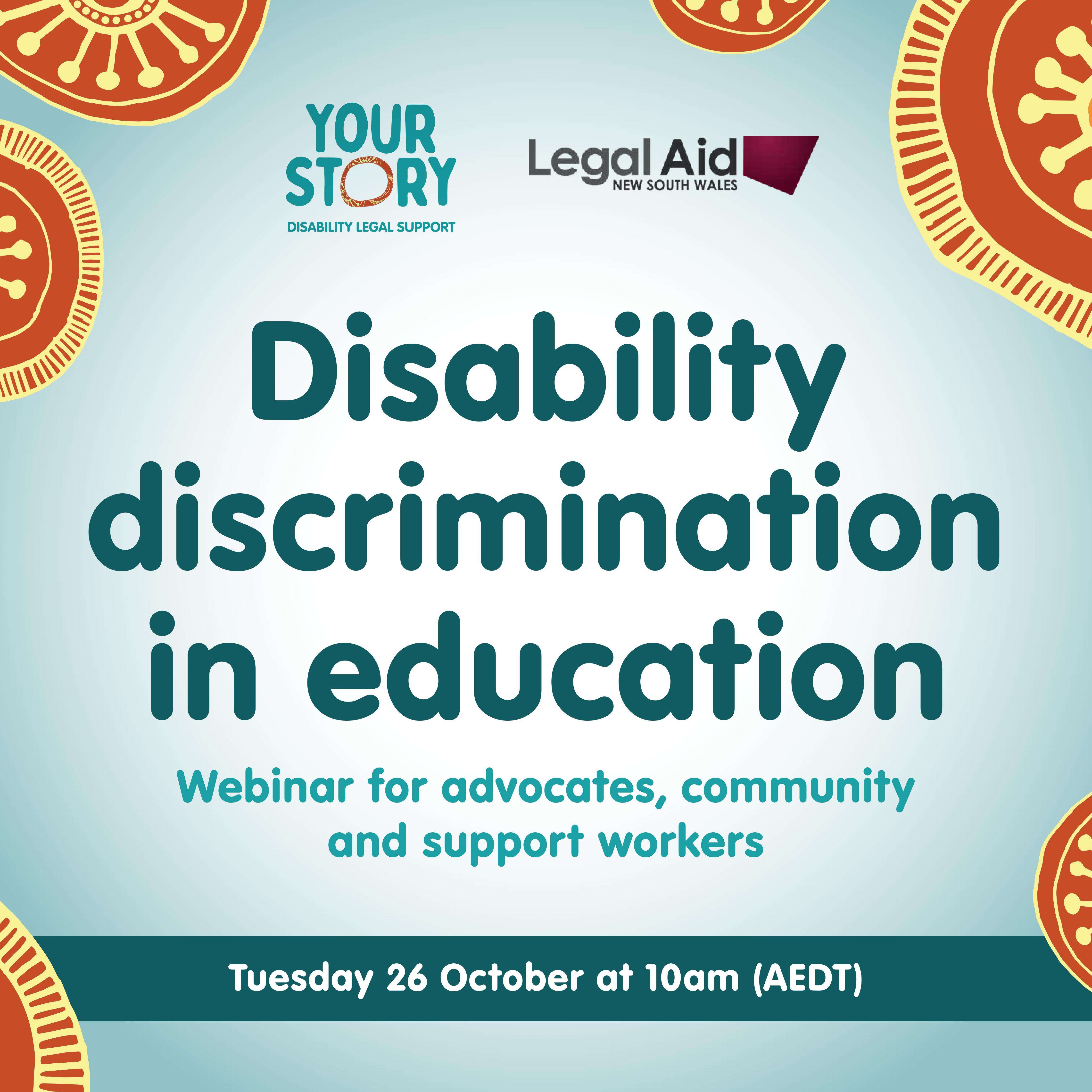 Disability discrimination in education banner