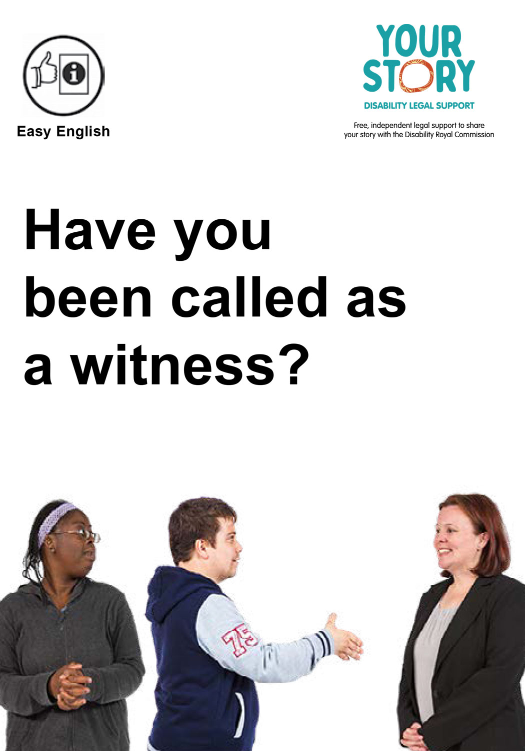 Have you been called as a witness - Easy English thumbnail