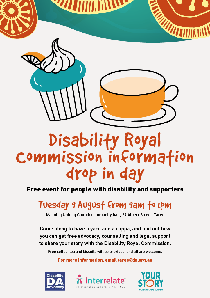Your Story Disability Legal Service Taree drop in information day poster