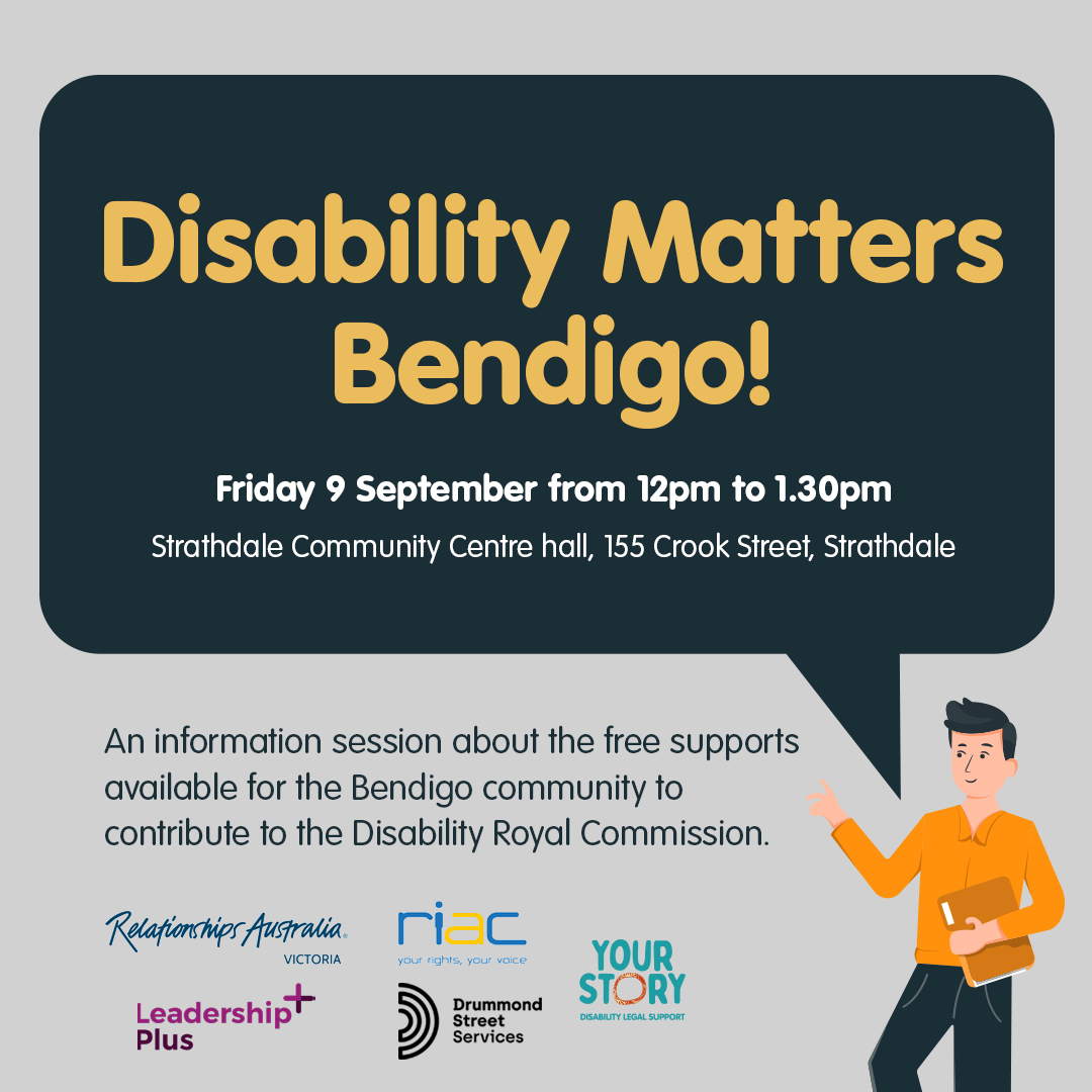 Disability Matters Bendigo information poster
