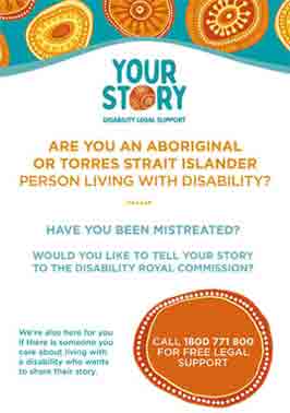 Are you an Aboriginal or Torres Strait Islander person living with disability? Poster thumbnail