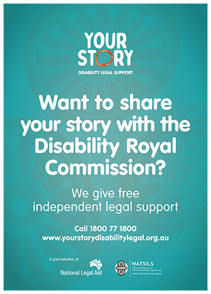 Want to share your story with the Disability Royal Commission? Poster thumbnail