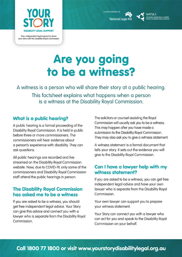 Are you going to be a witness? Factsheet thumbnail