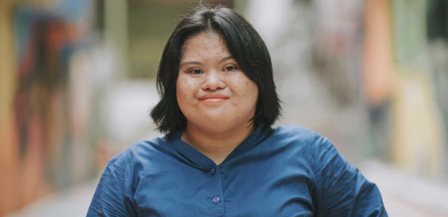Janine a teen with Down syndrome