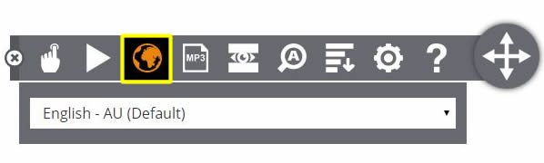 Figure 5: Using the globe icon/translate this page button on the Browsealoud toolbar